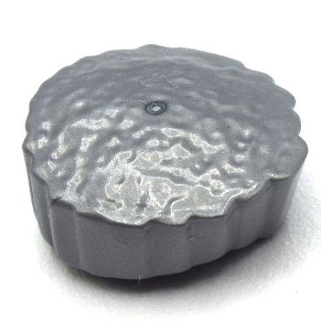 Cabelo de Minifigura Cinza Prateado com topo liso e seções laterais retas