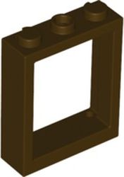 Janela 1x3x3 Marrom Escura