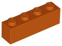 Tijolo 1x4 Dark Orange