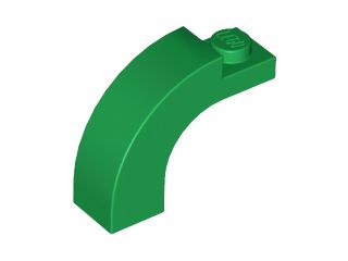 Tijolo com Arco 1x3x2 topo Curvo Verde