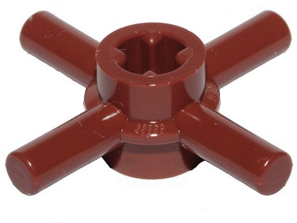 Cubo conector de eixo com 4 barras Marrom