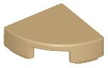 Placa Lisa redonda 1x1 de 1/4 Bege Escura