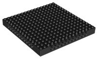 Tijolo Technic 16 x 16 x 1 1/3 com furos preto