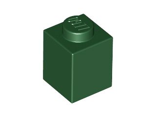 Tijolo 1x1 Verde Escuro