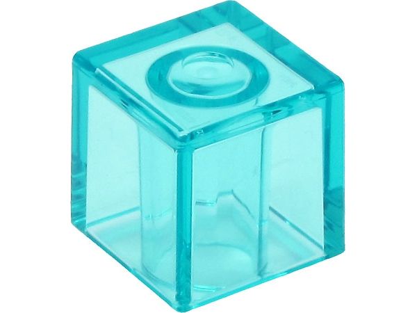 Cabeça de Minifigura Translúcida Azul Clara