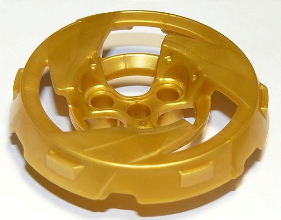 Tampa da roda de 3 raios com 4 orifícios para pinos pearl gold