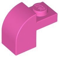 Tijolo Modificado 1x2x1 1/3 com curvatura superior Dark Pink