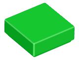 Placa Lisa 1x1 Verde Brilhante