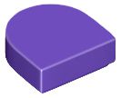 Placa Lisa Modificada 1x1 meio círculo Dark Purple