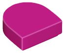 Placa Lisa Modificada 1x1 meio círculo magenta