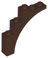 Tijolo em Arco 1x5x4 Marrom Escura