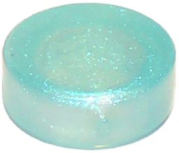 Placa Lisa Redonda 1x1 Translúcida Azul Clara Acetinada