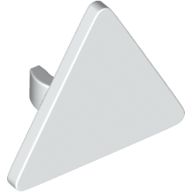 Sinal de estrada 2x2 Triangular com clip aberto Branco