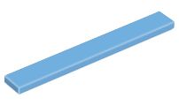 Placa Lisa 1x8 Medium Blue