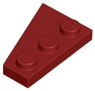 Placa 3x2 Direita Dark Red