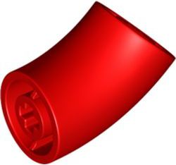 Tijolo Redondo 2x2 D. Cotovelo de 45 graus Vermelho
