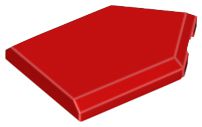 Placa modificada 2x3 Pentagonal Vermelha