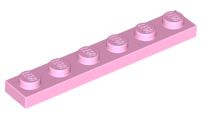 Placa 1x6 Cor de Rosa Brilhante