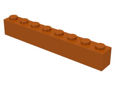 Tijolo 1x8 Dark Orange