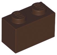 Tijolo 1x2 Marrom Escuro
