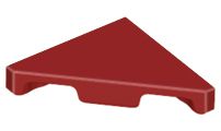 Placa Lisa Modificada Triangular 2x2 Dark Red