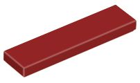 Placa Lisa 1x4 Dark Red