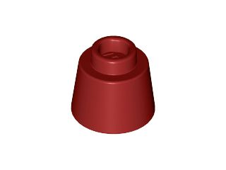 Cone 1 1/6 x 1 1/6 x 2/3 Dark Red