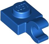 Placa Modificada 1x1 com Clip Horizontal Azul