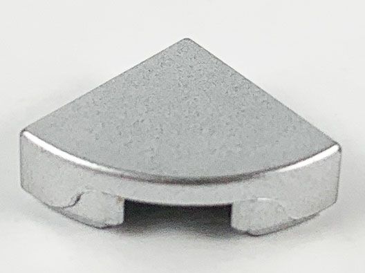 Placa redonda 1x1 de 1/4 Metálica Prateada