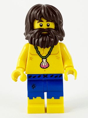 Minifigura Série 21 - Sobrevivente do Naufrágio - Minifigura Apenas
