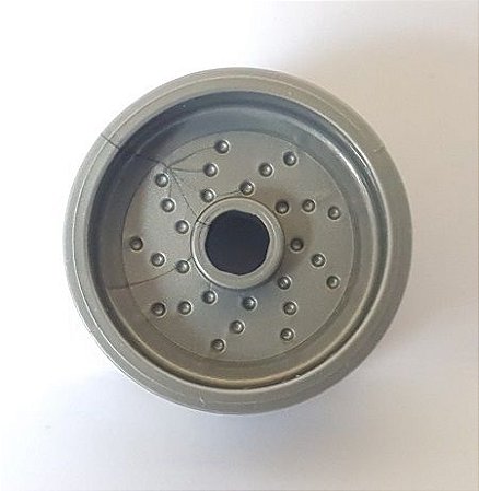 Roda 18mm D. x 12mm com orifício e pino Flat Silver