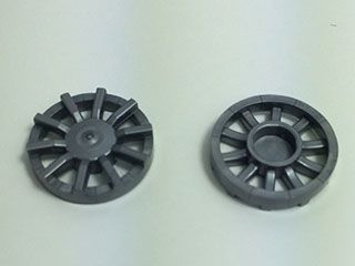 Calota de 10 raios para roda 18976 Flat Silver
