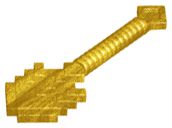 Pá pixelizada (Minecraft) Dourada Perolada