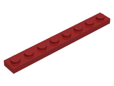 Placa 1x8 Dark Red