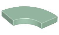 Placa Lisa Redonda de Canto 2x2 Sand Green