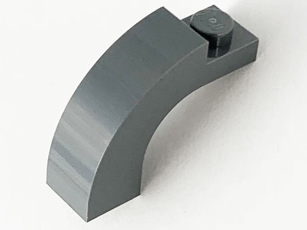 Tijolo com Arco 1x3x2 topo Curvo Cinza Escuro