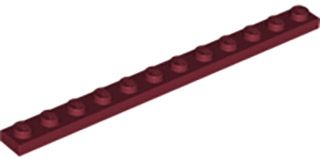 Placa 1x12 Dark Red