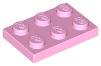 Placa 2x3 Cor de Rosa Brilhante