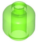 Cabeça de Minifigura Translúcida Verde Brilhante