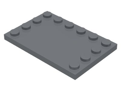 Placa Lisa Modificada 4x6 Cinza Escura