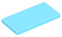 Placa Lisa 2x4 Medium Azure