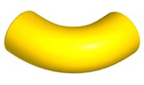 Cotovelo de 90 Graus 1x1 - Sem Cavilha Orifício de Eixo Amarelo
