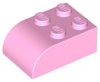 Tijolo Inclinado 3x2x1 Rosa Brilhante
