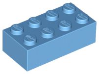 Tijolo 2x4 Medium Blue