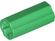 Conector de Eixo 2L (Liso com x Furo + Orientação) Verde