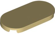Placa Lisa 2x4 Oval Bege
