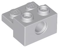 Tijolo Technic 1x2 com Furo e Placa 1x2 Cinza Claro