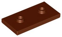 Placa Modificada 2x4 com 2 studs Marrom