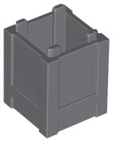Caixa 2x2x2 Topo Aberto Cinza Escura