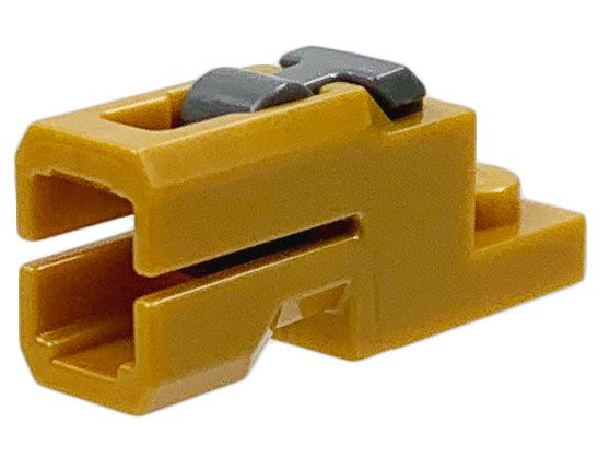 Lançador de projéteis 1x2 Mini Blaster Dourada Perolada com Gatilho
